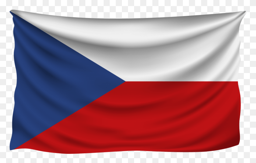 851x520 Czech Republic Wrinkled Flag Czech Republic Flag, Symbol, American Flag HD PNG Download