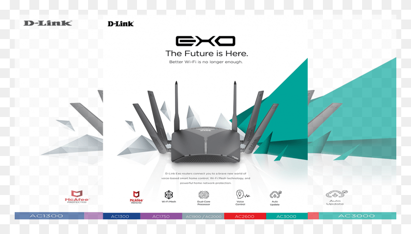 1210x652 D Link39s New Exo Router Series Comes With Mcafee Protection Router, Poster, Advertisement, Flyer HD PNG Download