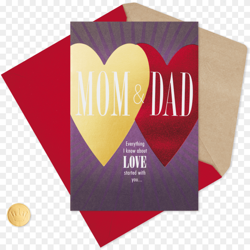 1262x1260 Dad You Two Are My Heart Valentine S Day Card For Mom Construction Paper, Advertisement, Poster, Business Card, Text PNG