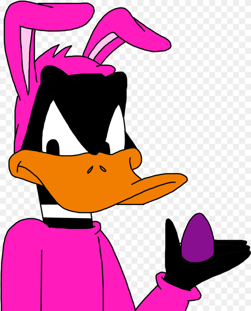 966x1194 Daffy Duck Easter Bunny, Cartoon, Adult, Female, Person Sticker PNG