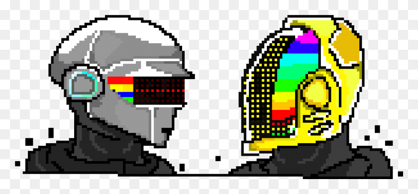 3021x1281 Daft Punk Клипарт Недавние Daft Punk Pixel Art, Pac Man Hd Png Скачать