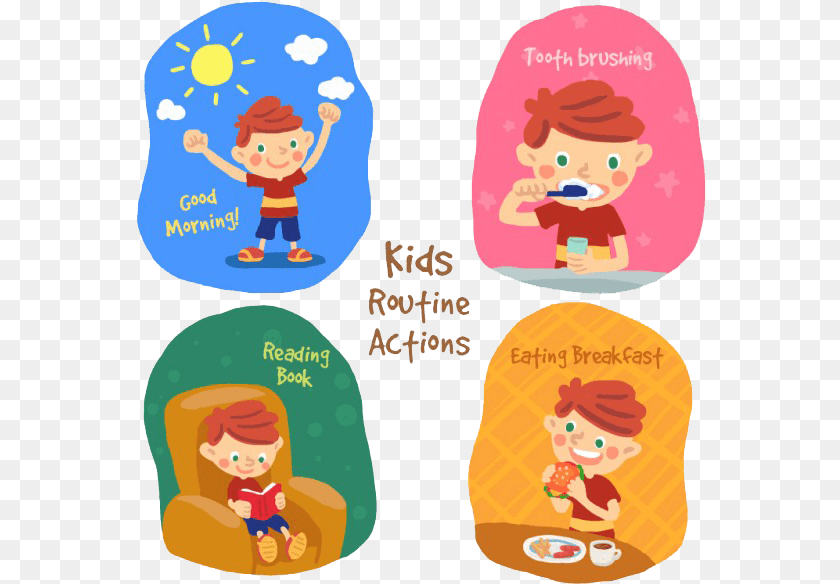 571x584 Daily Activities Daily Activities Kid Routine, Baby, Bag, Person, Face Transparent PNG