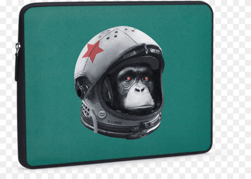 901x643 Dailyobjects Astro Chimp Ballistic Nylon Zippered Sleeve Orangutan, Crash Helmet, Helmet, Animal, Mammal Sticker PNG