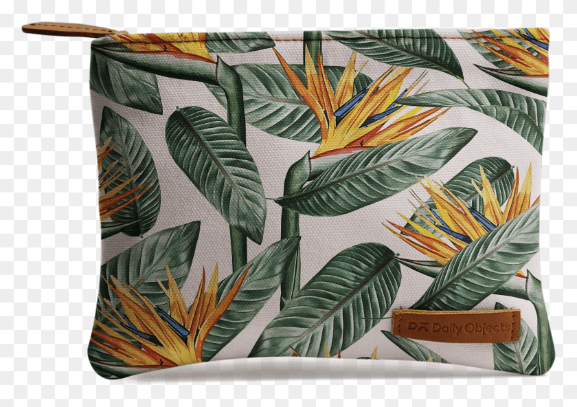 1319x900 Dailyobjects Bird Of Paradise Leaves Regular Stash Cushion, Home Decor, Pillow, Vegetation HD PNG Download