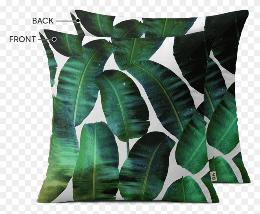 798x645 Dailyobjects Cosmic Banana Leaves 12 Cushion Cover Art, Leaf, Plant, Pillow HD PNG Download