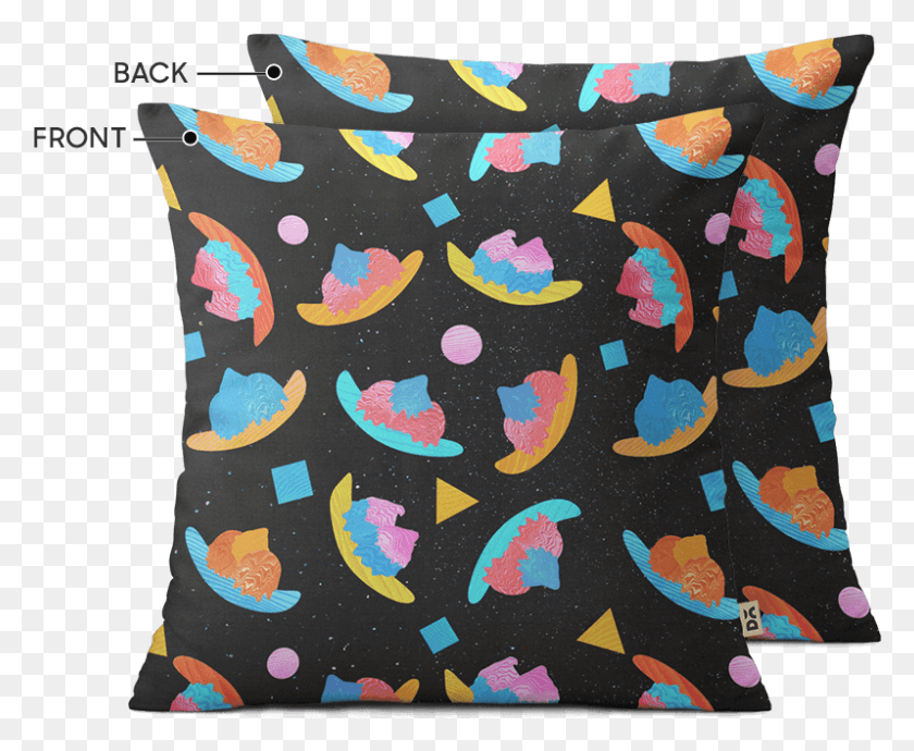 798x645 Dailyobjects Cosmic Banana Split 12 Cushion Cover Two Cushion, Pillow, Rug, Accessories HD PNG Download