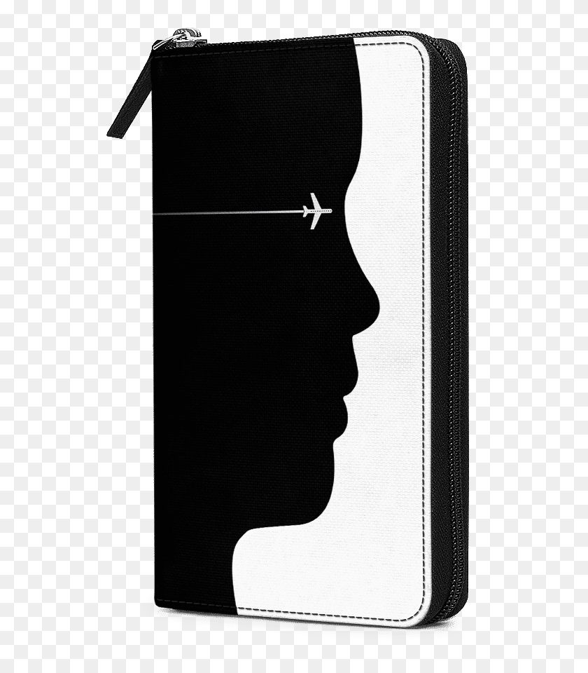 537x900 Dailyobjects Face Silhouette Travel Organiser Passport Monochrome, Text, Leisure Activities HD PNG Download