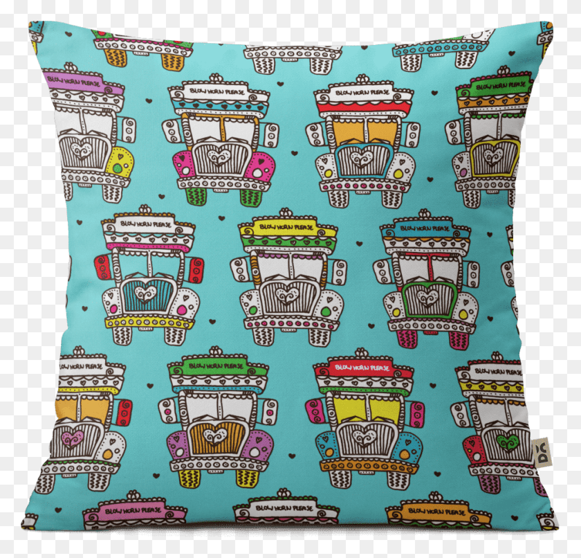 940x900 Dailyobjects Indian Truck 16 Cushion Cover Buy Online Truck Art Motifs Colourful, Menu, Text, Doodle HD PNG Download