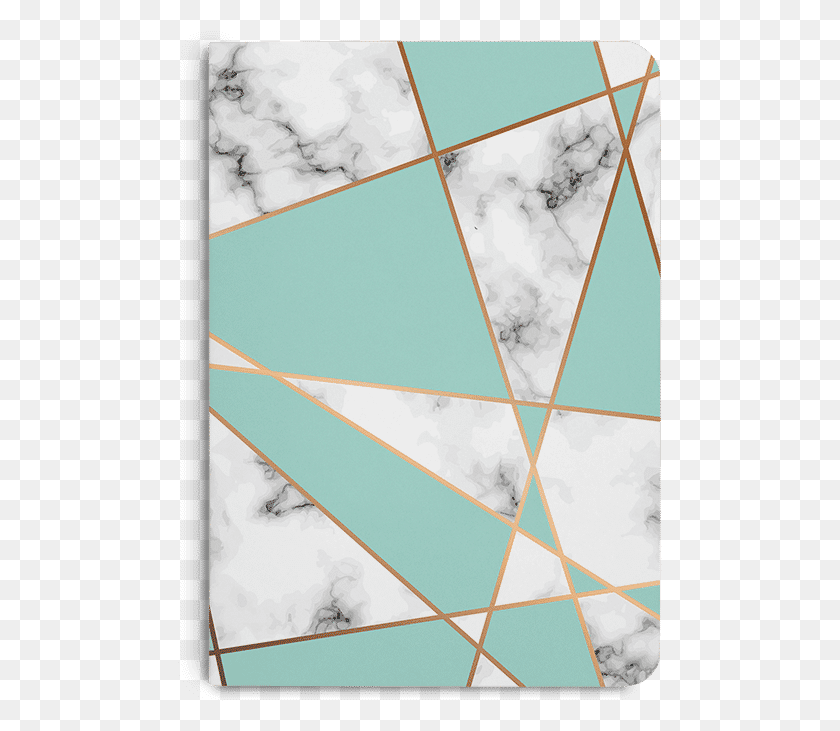 485x671 Dailyobjects Marble Gold Stripe A5 Notebook Plain Buy Marmol Blanco Con Dorado, Triangle, Pattern, Collage HD PNG Download
