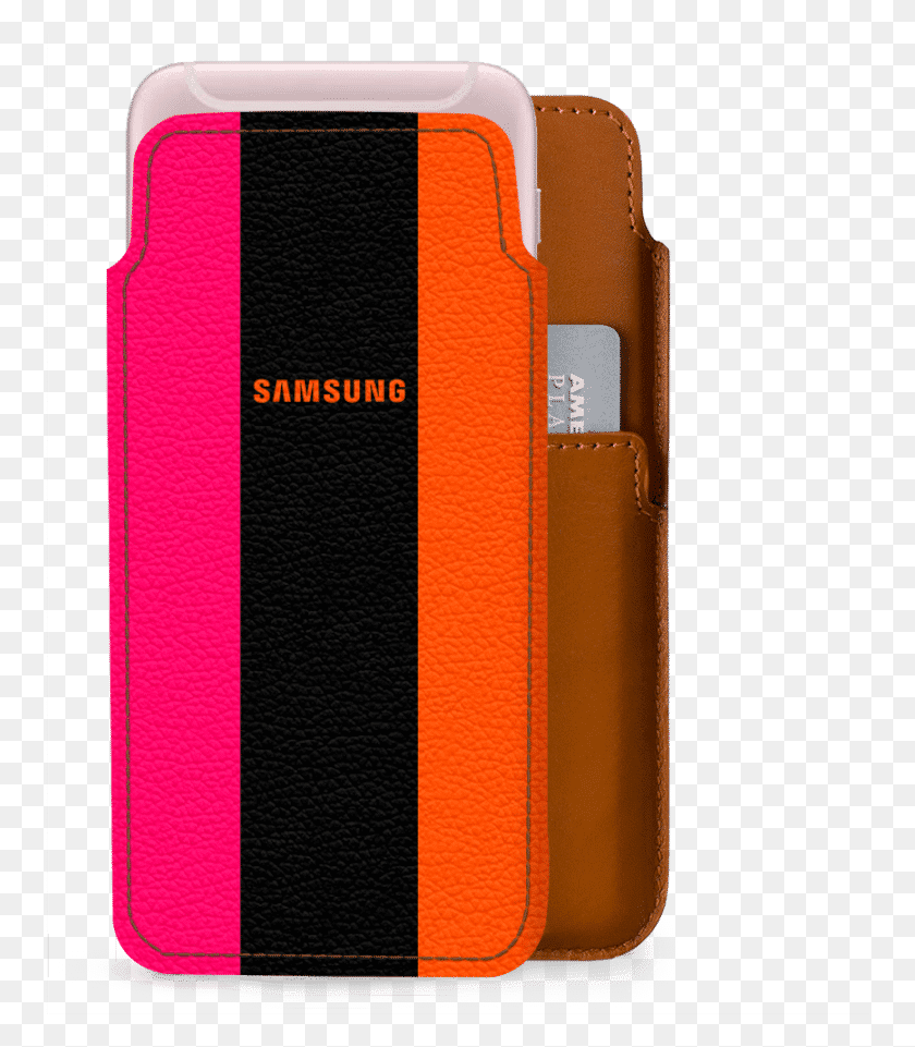 757x901 Descargar Png Dailyobjects Orange Candy Real Leather Wallet Case Samsung, Phone, Electronics, Mobile Phone Hd Png