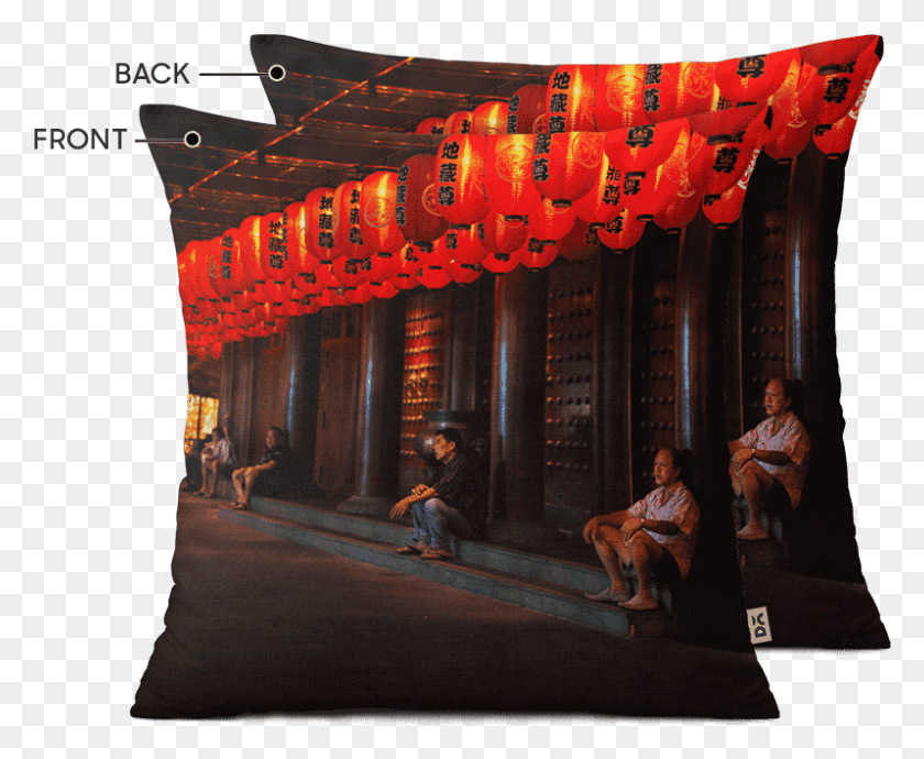 798x645 Dailyobjects Red Lanterns 18 Cushion Cover Two Sided Cushion, Person, Human, Architecture HD PNG Download