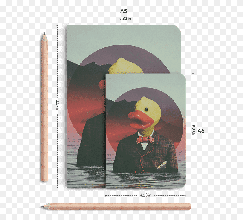 573x700 Dailyobjects Rubber Ducky Pill A5 Notebook Plain Buy Painting, Electronics, Phone, Mobile Phone HD PNG Download