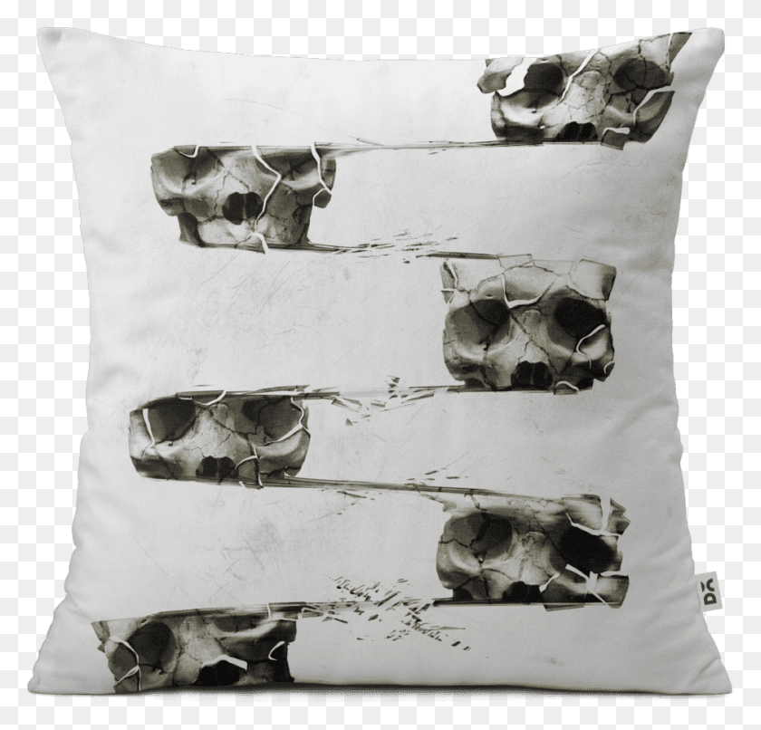 940x900 Dailyobjects Skull Frag 16 Cushion Cover Buy Online Tattoo Caveira Mudo Surdo Cego, Pillow, Sunglasses, Accessories HD PNG Download