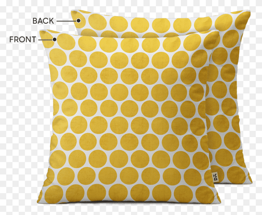 798x645 Dailyobjects Yellow Polka Dots 18 Funda De Cojín Comprar Camisa Con Estampado De Panal, Almohada, Alfombra, Textura Hd Png Descargar