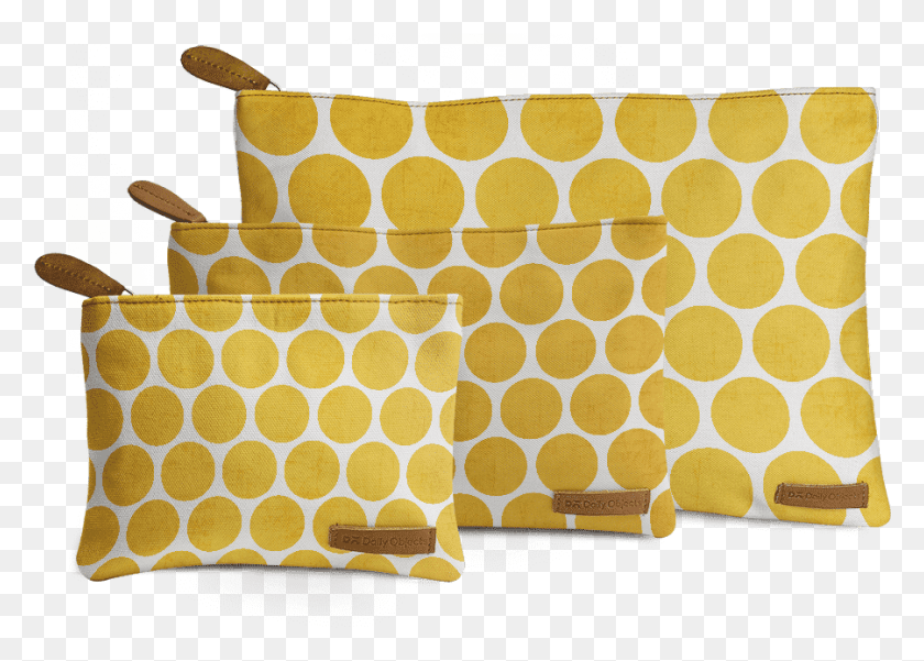 901x626 Dailyobjects Yellow Polka Dots Regular Stash Pouch Canvas Print, Cushion, Pillow, Accessories HD PNG Download
