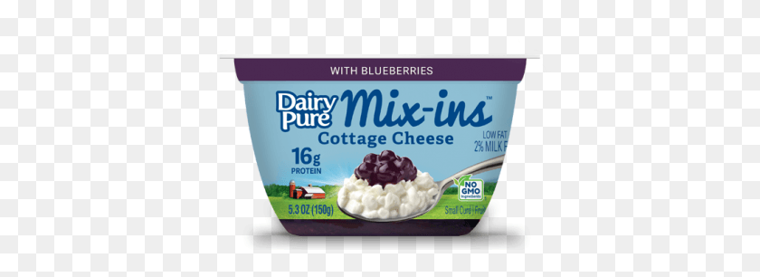379x246 Dairypure Mix Ins Творог С Черникой Замороженный Йогурт, Сливки, Десерт, Еда Hd Png Скачать
