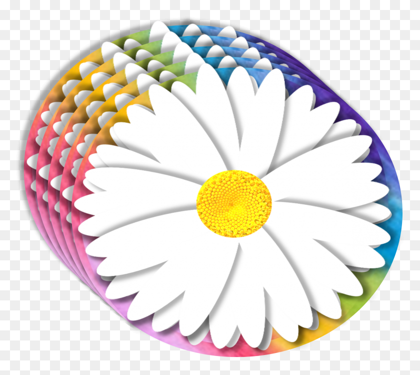 2376x2099 Daisy 3d Element Rainbow 929410 Chamomile, Plant, Flower, Daisies HD PNG Download