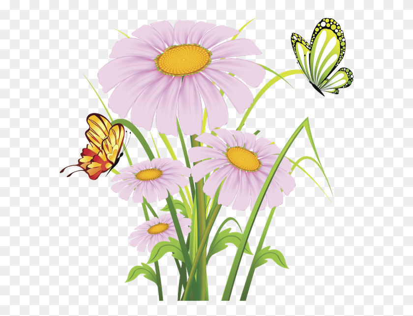 600x582 Daisy Clipart Plant Insect Flower Clipart, Daisies, Blossom, Pollen HD PNG Download