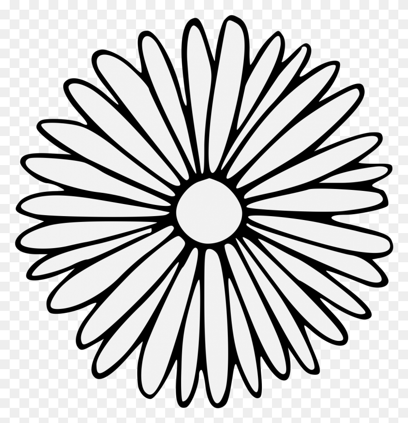 1183x1231 Daisy Clipart Traceable Toroidal Transformer Magnetic Field, Flower, Plant, Daisies HD PNG Download