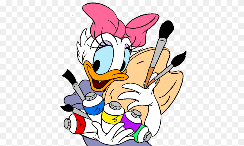 Daisy Duck Clip Art, Brush, Device, Tool, Baby Clipart PNG