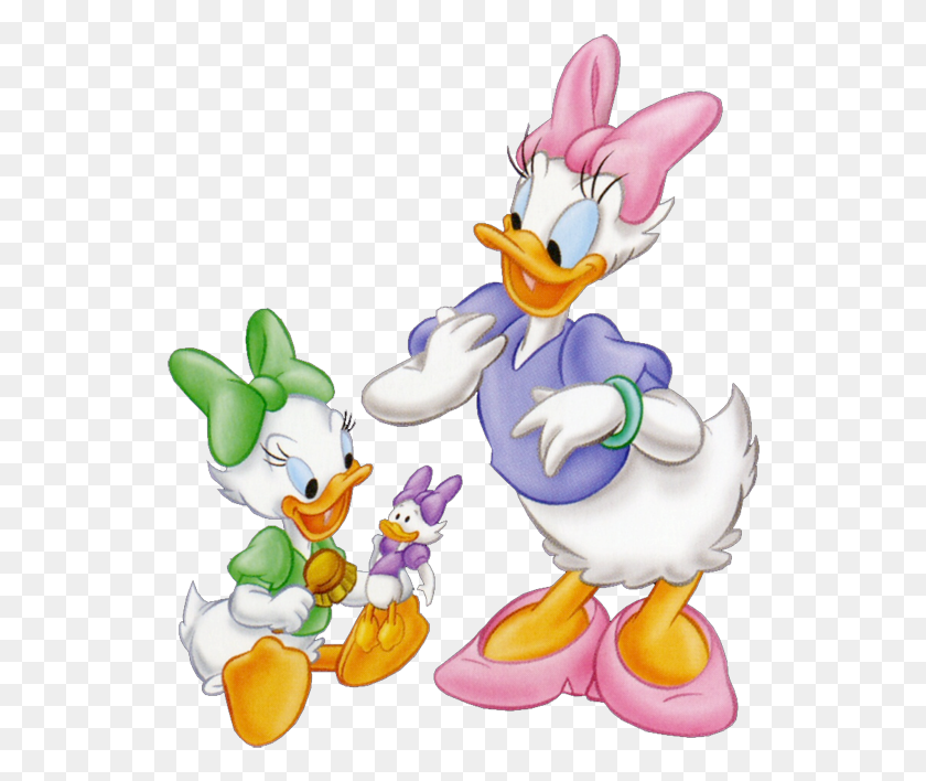 538x648 Daisy Duck Clipart Daisy Disney And Baby Duck, Figurine, Porcelain HD PNG Download