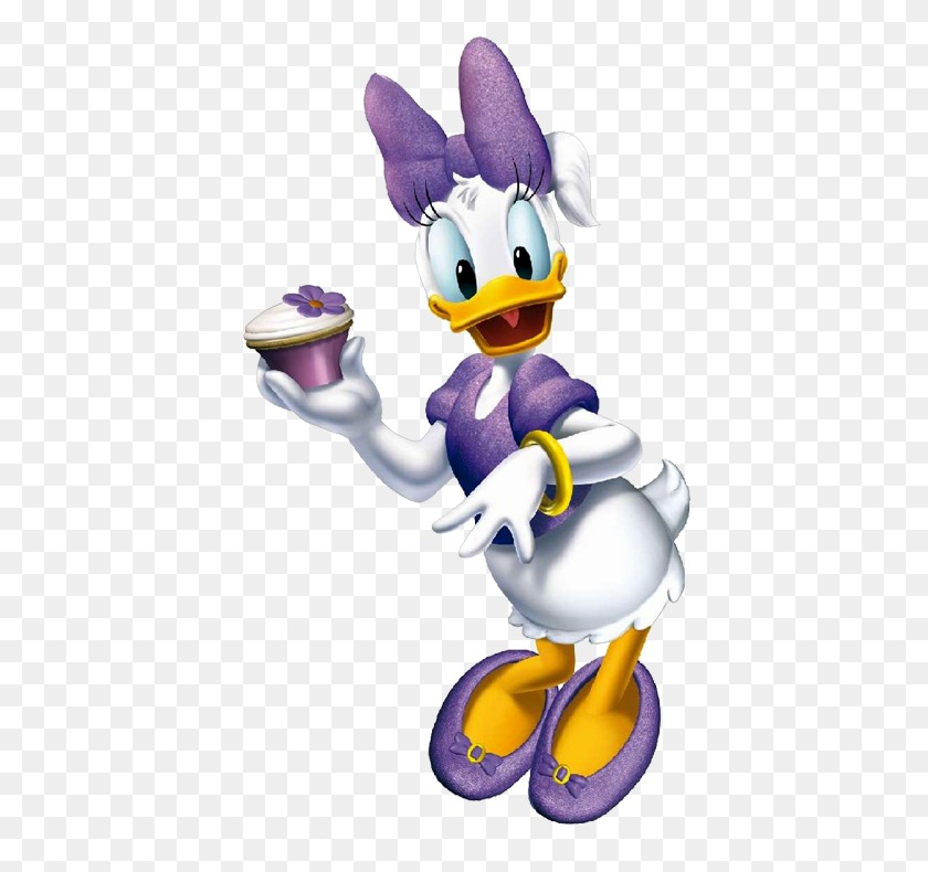 418x730 Daisy Duck Transparent Clipart Daisy Duck With Cupcake, Toy, Graphics HD PNG Download
