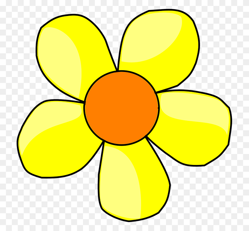 727x720 Daisy Flower Petals Flowers Cartoon Yellow, Lamp, Gold, Ball HD PNG Download