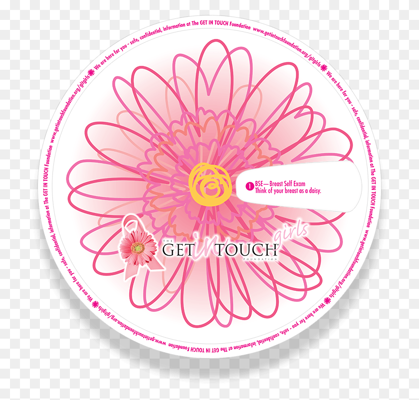 718x743 Daisy Wheel Breast Self Exam Tool Get In Touch Foundation, Plant, Flower, Blossom HD PNG Download