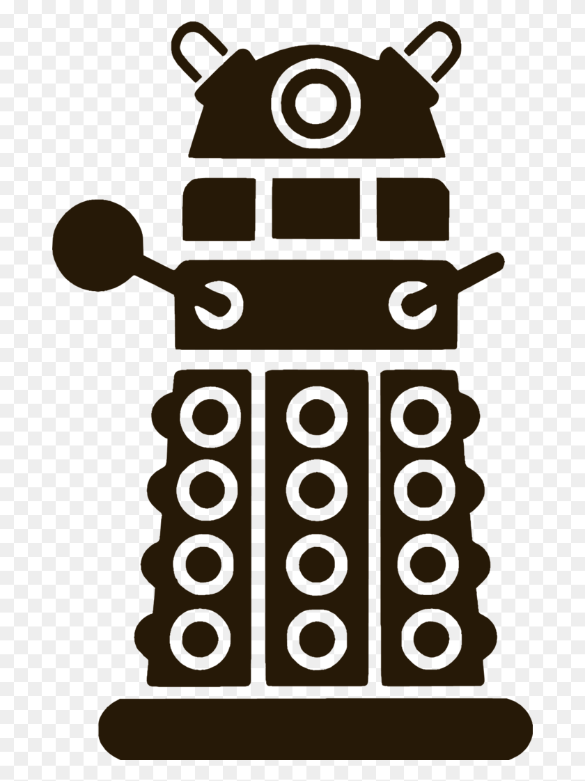 690x1062 Dalek Doctor Who Silhouette, Word, Text, Number HD PNG Download