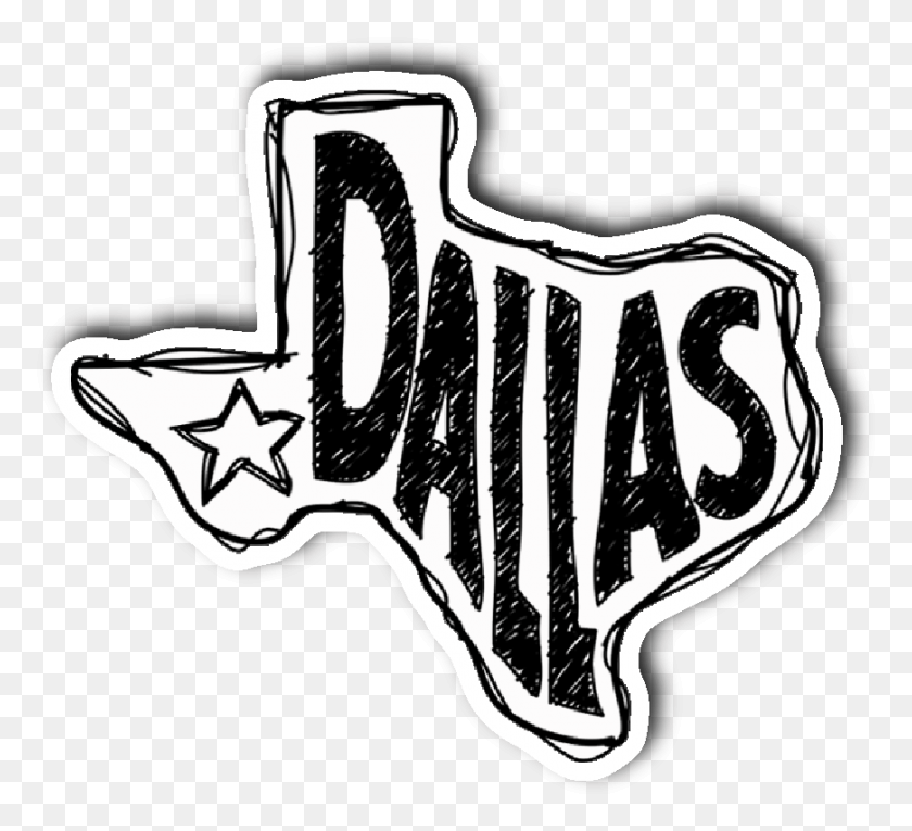 870x787 Descargar Png / Etiqueta Engomada Del Dibujo De Dallas, Símbolo, Logotipo, Marca Registrada Hd Png