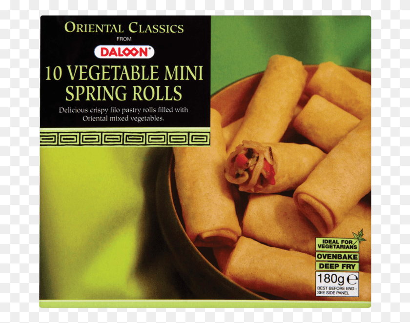 684x602 Daloon Mini Veg Spring Rolls 180g Spring Roll, Hot Dog, Food, Person HD PNG Download