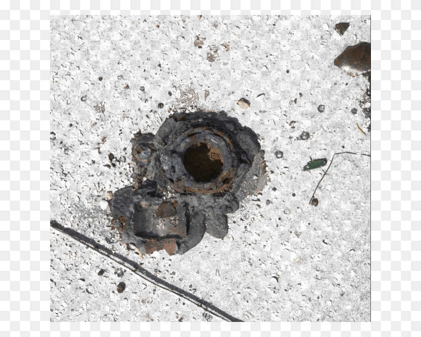 640x612 Damage Decals Concrete, Hole, Snake, Reptile HD PNG Download