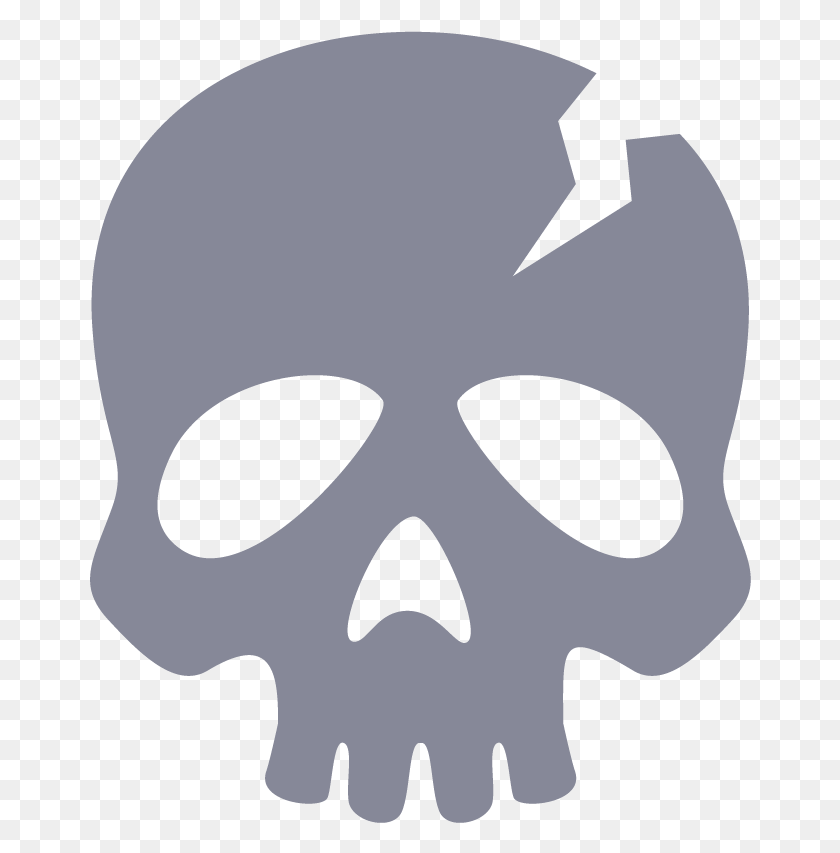 662x793 Damage Skull, Stencil, Symbol, Mask Descargar Hd Png