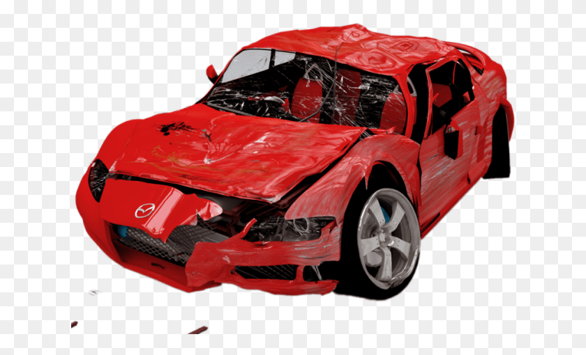 638x450 Damaged Car Mazda Rx, Vehicle, Transportation, Automobile HD PNG Download