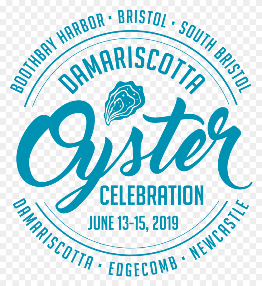 977x1075 Логотип Damariscotta Oyster Celebration 2019 Шрифт Master Of Break, Символ, Товарный Знак, Текст Hd Png Скачать