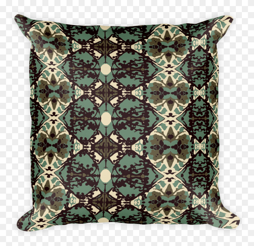 913x882 Damask And Receive Throw Pillow Brownsage Cushion, Rug HD PNG Download