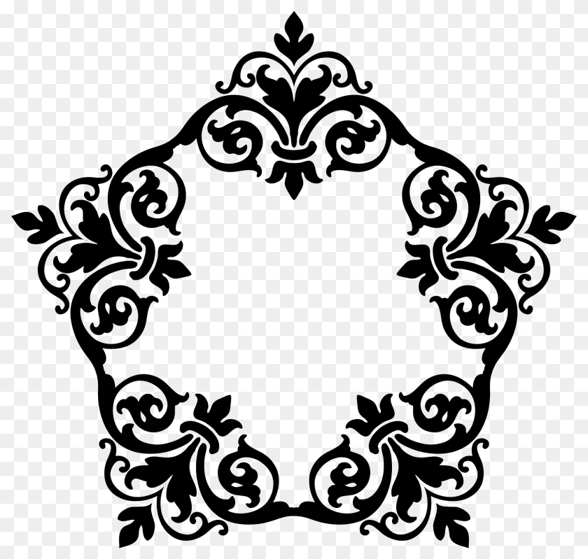 Damask Frame Clipart, Art, Floral Design, Graphics, Pattern PNG