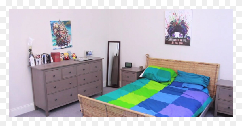 1281x624 Dan And Phil Room, Furniture, Bed, Bedroom HD PNG Download