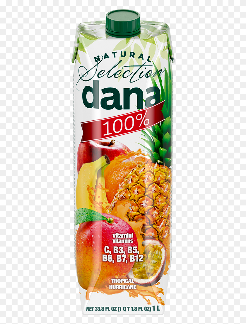 355x1044 Dana 100 Fruit Juice Made From 4 Concentrated Fruit Sok Dana, Plant, Pineapple, Food HD PNG Download