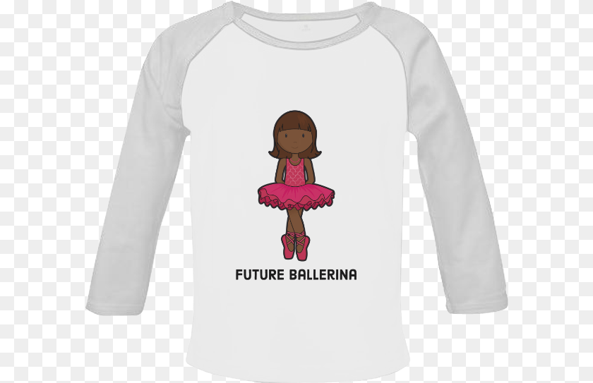 601x543 Dance Ballet Girl Illustration Baby Organic Long Sleeve, Clothing, Long Sleeve, Person, T-shirt Clipart PNG