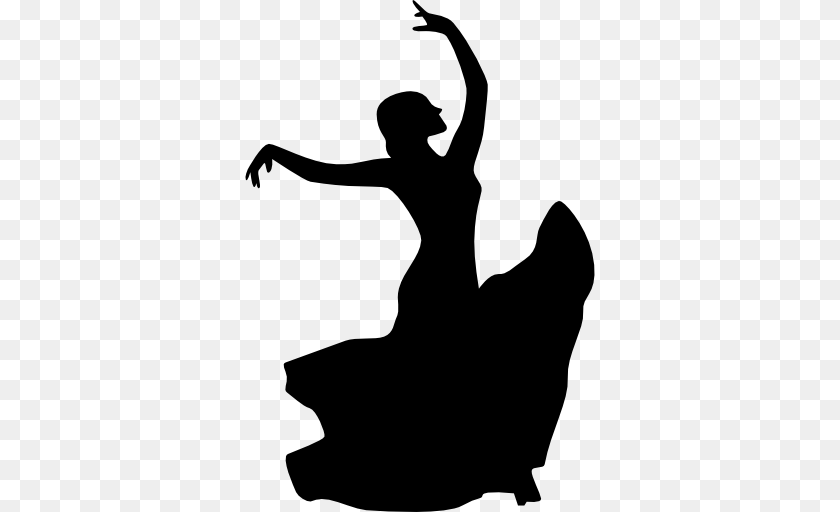 512x512 Dancer, Dancing, Leisure Activities, Person, Silhouette Clipart PNG
