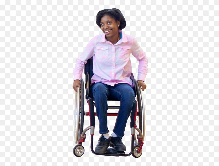 295x575 Dancewheels Schoolhouse Program Wheelchair Person Transparent, Chair, Furniture, Human HD PNG Download