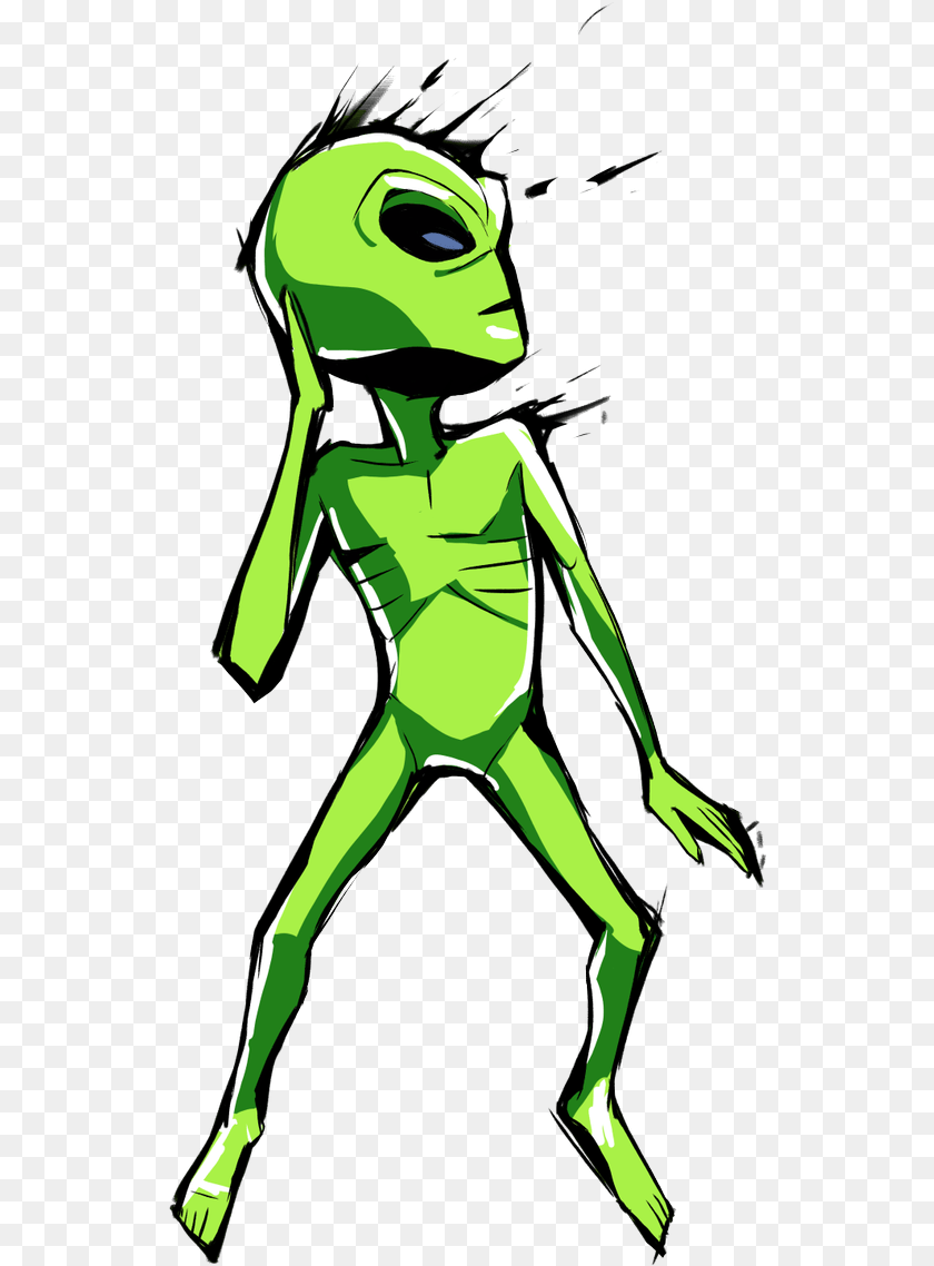 Dancing Alien Team Siivagunner, Adult, Female, Green, Person PNG