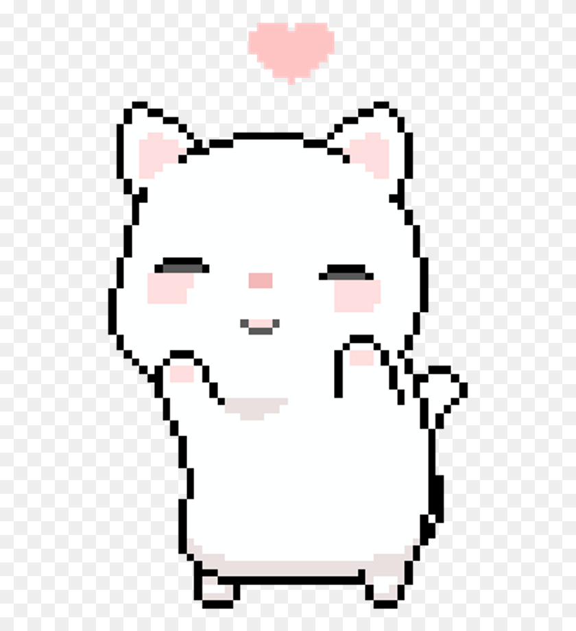 527x860 Dancing Anime Cat Gif Pixel Cat Gif Transparent, Text, Rug, Face HD PNG Download