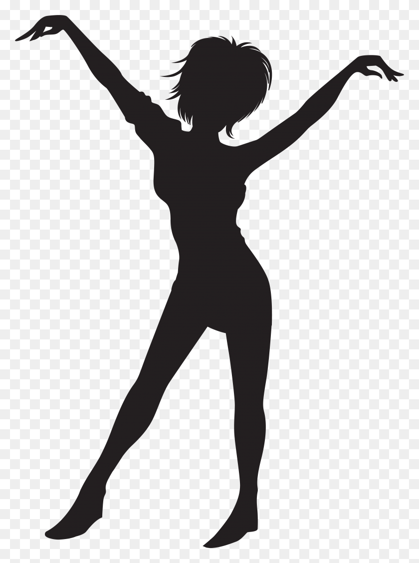 5738x7857 Dancing Girl Silhouette Clip Art Image Silhouette, Person, Human, Dance HD PNG Download