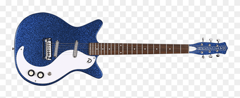 1500x549 Danelectro 59m Nos Guitar In Blue Metal Flake Danelectro Guitars, Leisure Activities, Musical Instrument, Electric Guitar HD PNG Download