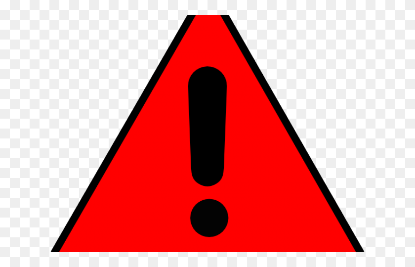 640x480 Danger Clipart Warning Sign Red Warning Sign Transparent, Triangle, Symbol, Sign HD PNG Download