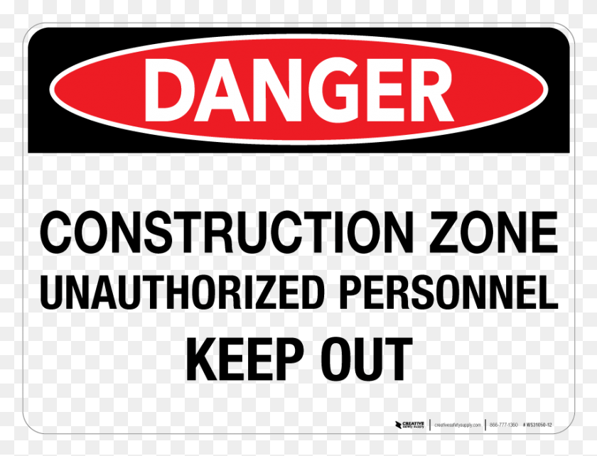 853x637 Danger Construction Zone Sign, Text, Paper, Number HD PNG Download