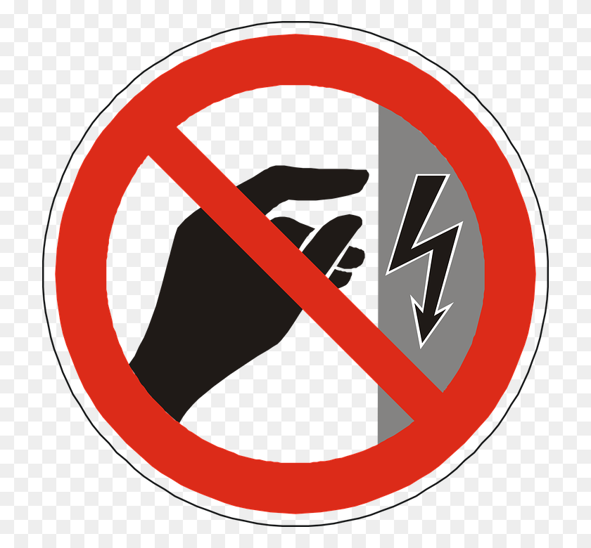 720x720 Опасное Электричество Значок Символа Касания Не Прикасайтесь К Электричеству, Дорожный Знак Hd Png Скачать