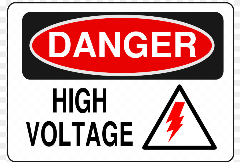 Danger High Voltage Alt, Sign, Symbol, Road Sign Clipart PNG